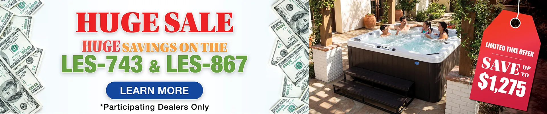 Calspas hot tub being used in a family setting - Hempstead